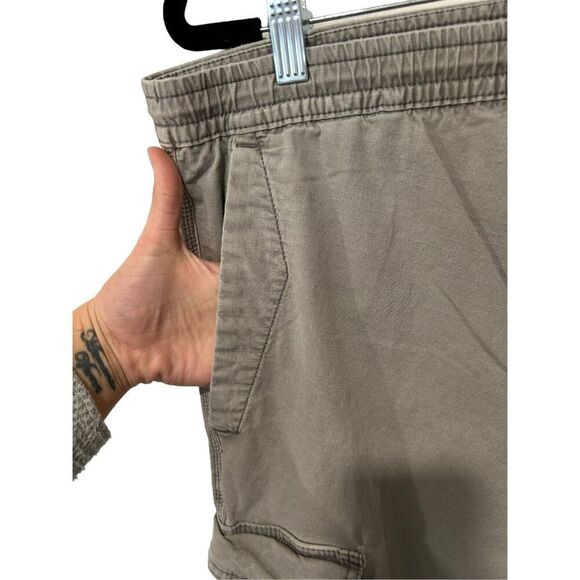 Tan Sand Cargo Jogger Men’s Pants XL Clasp Pockets Rip stitch - Picture 9 of 12
